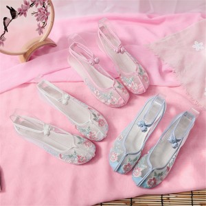 Traditional Chinese Hanfu Shoes Women Folk Dance