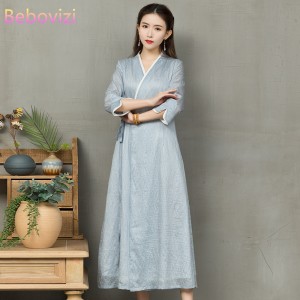 Fashion Grey Blue Chinese Traditional Hanfu Dresses For Women Cosplay Ancient Chinese Costumes Song Dynasty Clothes