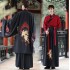 Large Size Ancient Chinese Hanfu Halloween Cosplay Costumes Party Dresses Black red Outfit For Men Plus Size