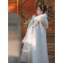Chinese Nalanci Hanfu Cloak Female Winter Plus Velvet Antique Fur Collar Red White Padded Cloak