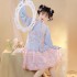 Stand up Collar Chinese Hanfu Ming Dynasty Horse Face Pony Skirt Spring Summer Cute Embroidery Lolita Kawaii Pastel