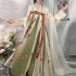 Pearl Folds Pleated Skirt Traditional Chinese Costumes Cosplay Pattern- Folkore Inspired With 2pcs Antique Women Clothing