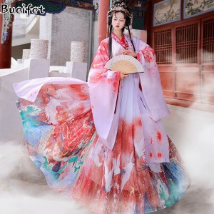 Hanfu Women Chinese Folk Dance Robe Hanfu Dresses Tang Suit Ancient Costumes Traditional Ancient Fairy Princess Stage Outfits