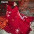 Couple Chinese Hanfu Costumes Red Black Han Dynasty Cosplay Costumes Stage National Dance Clothing Man Oriental Swordsman Clothes