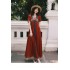 Summer Oriental Traditional Chinese Hanfu Dresses For Women Solid Red Plus Size Chiffon Folk Dance Costumes Female Vintage Suit