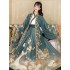 Hanfu Women Chinese Original Spring Autumn Cross Collar Waist Length Pleated Skirt Daily Ancient Costumes Fairy Dress
