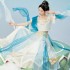 Female Hanfu Suit Tang Dynasty Dunhuang Fairy Dresses Chinese Folk Classical Dance Costumes Festival Blue Hanfu Clothing Dql7274