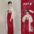 Chinese Traditional Hanfu Dresses Retro Temperament Cardigan Floral Tube Top High Waist Hip Skirt Three piece Set