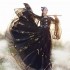 Chinese Traditional Hanfu Women Folk Dance Costumes Fairy Princess Dresses Retro Girl Cosplay Black White Crane New