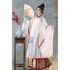 Original Ming Dynasty Hanfu Dark patterned Yarn Sprinkled Gold Full Welt Stand Up Collar Diagonal Long Shirt  Treading Snow