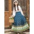 Hanfu Horse Face Skirt Women Pleated Skirt Female Student Daily Cosplay Costumes Chinese Vintage Hanfu ShirtSkirt 2pcs Sets