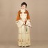 CozyForms Ming Dynasty Hanfu Square Collar Horse Face Skirt Chinese Year Clothes for Girls Daily Autumn Winter