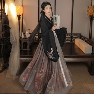 Womens Oriental Elegant Hanfu Traditional Chinese Purple Fairy Princess Dresses