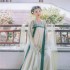 Womens Dance Costumes Princess Dresses Girl Skirts Chinese Traditional Floral Embroidered Set