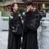 Hanfu Men women Chinese Traditional Embroidery Black