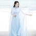 Winter Women Chinese Hanfu Cape Cloak Fairy Hooded Floral Embroidery Warm Oriental Ancient Princess Overcoat