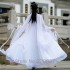 White Ancient Costumes Hanfu Women Elegant Fairy Chinese Improved Dresses Women Ancient Cross Collar