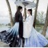 Hanfu Couple Chinese Traditional Embroidery Men and Women Clothes Adult Black Blue Large Size Costumes