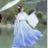 Hanfu Couple Chinese Traditional Embroidery Men and Women Clothes Adult Black Blue Large Size Costumes