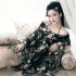 Black Golden Embroidery Long Tailed Empress Princess Drama Costumes Stage Show Photography Cosplay Hanfu Female