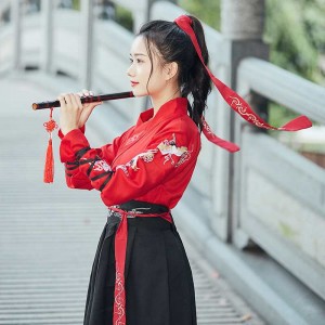 Chinese Traditional Hanfu Clothing for Women Ancient Han Dynasty Princess Dance Dresses Lady Swordsman Stage Cosplay Costume