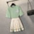 Summer Women Suit Short Sleeve T-shirt Skirt Chinese Improved Fashion Two-piece College Sweet Female Clothing