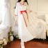 Ancient Fairy Adult Hanfu Spring Summer Women National Embroidery Chiffon Dresses Two-piece Suit