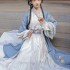 Hanfu Women Dresses Chinese Female Song Dynasty Oriental Cross Collar Waist Baidieskirt Set of Autumn Winter Fairy
