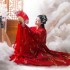 Chinese Hanfu Dresses Women Big Sleeve White Black Pink Red Fairy Outfit Ancient Costumes 3PCS Full Suits