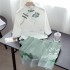 Improved Hanfu Women Two-piece Cheongsam Clothing Summer Chinese Embroidered Disc Button Trousers Retro Two-piece Suit