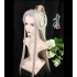 Hanfu Silvery White Wigs Men Ancient Chinese Hanfu Wigs Headgear Cosplay Accessories Hanfu Long Straight Wigs For Men Women