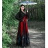 Chinese Dresses Ancient Hanfu Kimono Black White Red Embroidery Martial Arts Chinese Dance Cosplay Costumes