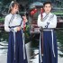 Chinese Dresses Korean Hanfu White Blue Men Women Dresses Cosplay Embroidery Kimono Traditional Clothing