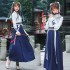 Chinese Dresses Korean Hanfu White Blue Men Women Dresses Cosplay Embroidery Kimono Traditional Clothing