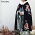 Autumn Chinese Hanfu Cloak Women Vintage Warm Floral Embroidery Hooded Cape Coat Oriental Ancient Princess Overcoat