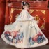 Autumn Winter Women Chinese Hanfu Cape Cloak Chic Warm Plush Deer Print Long Coats Kids Oriental Ancient Princess Overcoat