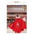 Chinese Clothing Autumn Winter Long Plus Velvet Thick Warm Hooded Cloak Antique Embroidery Woolen Coat
