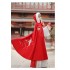 Chinese Clothing Autumn Winter Long Plus Velvet Thick Warm Hooded Cloak Antique Embroidery Woolen Coat