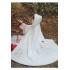 Chinese Clothing Autumn Winter Long Plus Velvet Thick Warm Hooded Cloak Antique Embroidery Woolen Coat