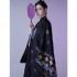 Ancient Chinese Weaving Division Original Ming Dynasty Black Hanfu Robe Embroidery Horse-face Skirt Wedding Dresses Women Costume