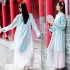 Changzi traditional Hanfu women Dresses lotus embroidery Chinese style