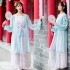 Changzi traditional Hanfu women Dresses lotus embroidery Chinese style