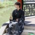 Hanfu Black Dragon Pattern Waist 4xl Suit Ancient Costumes Chinese Embroidery Men Women Embroidery Three-piece Set