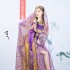 Chinese Purple Hanfu Female Performance Show Silk Stage Cosplay Costumes Traditional Embroidery Dresses Suit