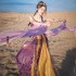 Chinese Purple Hanfu Female Performance Show Silk Stage Cosplay Costumes Traditional Embroidery Dresses Suit