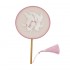 Chinese Long Handle Embroidery Photo Group Fan Ancient Palace Decoration Fan Hanfu Female Summer Art Dance Fan