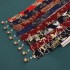 chinese ribbon hanfu accessories unisex wiping forehead fringed hair rope hair printed retro gold stamping headband