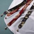 chinese ribbon hanfu accessories unisex wiping forehead fringed hair rope hair printed retro gold stamping headband