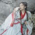 Hanfu Suit Female Wei Jin Antique Silver Fox Cross Collar Embroidered Waist Length Ru Skirt Chinese Folk Dance Retro Costume