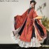Original Spring Ming Embroidered Flower Bird Cloak Embroidered Pleated Skirt Han Dynasty Purple Hanfu Women Costumes